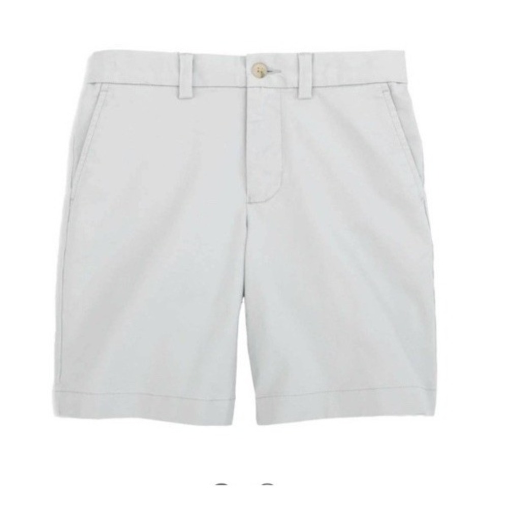 Southern Tide Boys Shorts Channel Markers Seagull Grey Flat Front Size 10 New